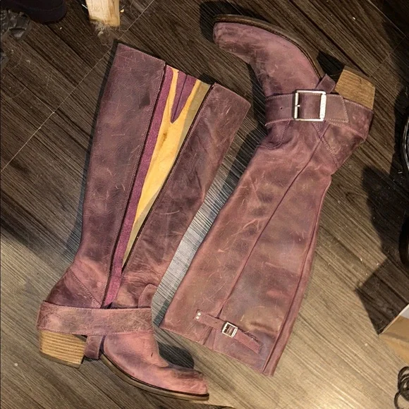 John Fluevog Purple Adriana Luna Boots - Picture 1 of 7